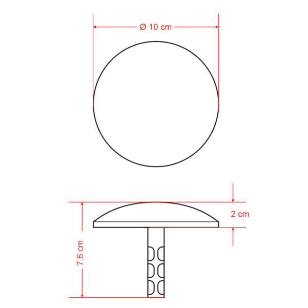 BOTON DE ALUMINIO BT-AL - Vista 2
