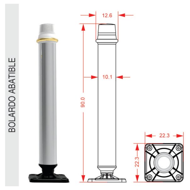 Bolardo Kira Inox - Vista 3