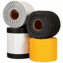 Presentación en rollo: blanco, amarillo y negro
