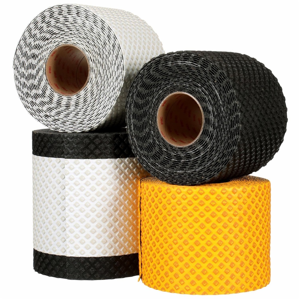 Presentación en rollo: blanco, amarillo y negro