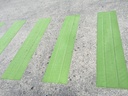 Ciclovía demarcada en verde con pintura termoplástica