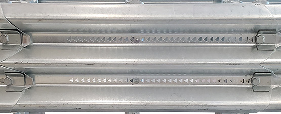 Panel thrie-beam del DELTA TL-3 antes del impacto