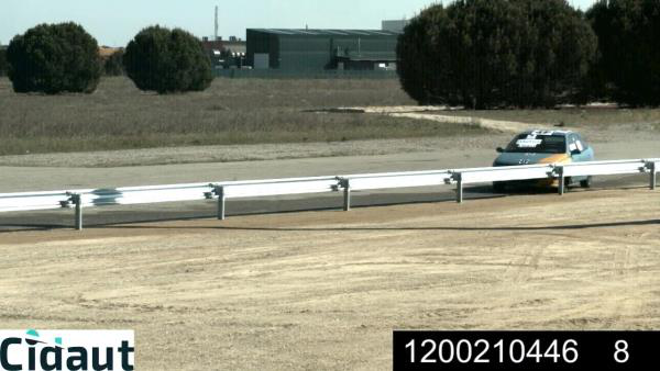 Ensayo TB32 (1200210446): automóvil de 1,500 kg a 110 km/h y 20°