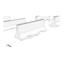 Dren rectangular de 50 × 15 cm, a cada 100 cm