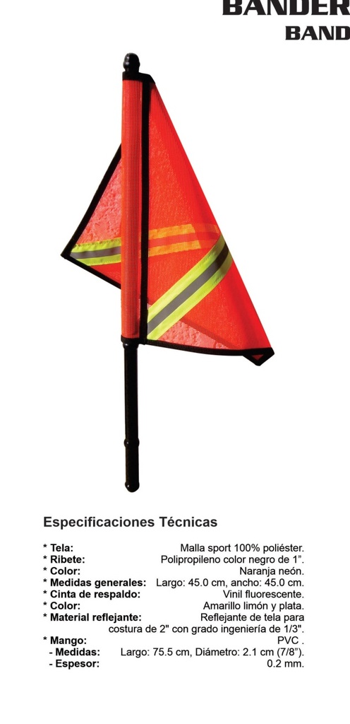 BANDEROLA DE MALLA ECONÓMICA 45X45 CM