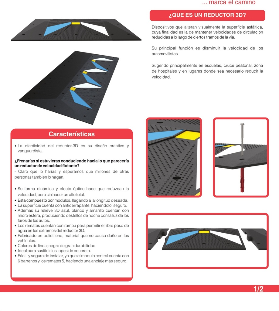 CABECERO PARA REDUCTOR DE VELOCIDAD GNR