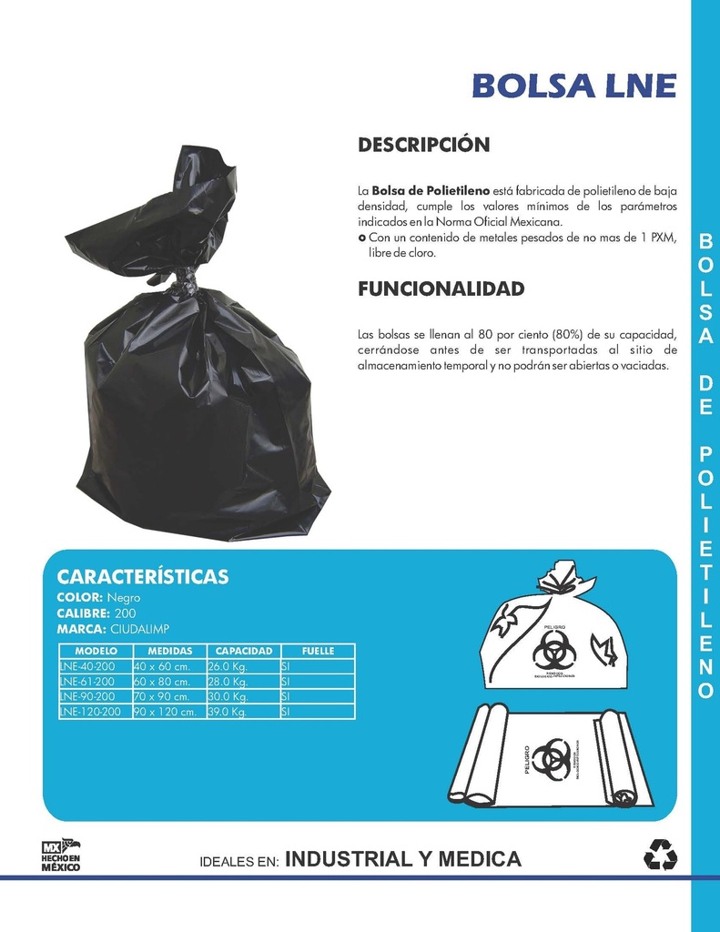 BOLSA PARA BASURA NEGRA