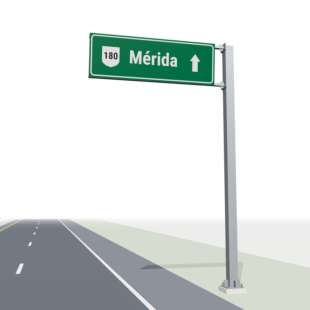 [SID-13-60X122-GI-ELEC] Señal SID-13 Bandera (Electrolítico (pieza suelta), Grado Ingeniería, 60 X 122 CM, Sin posición)
