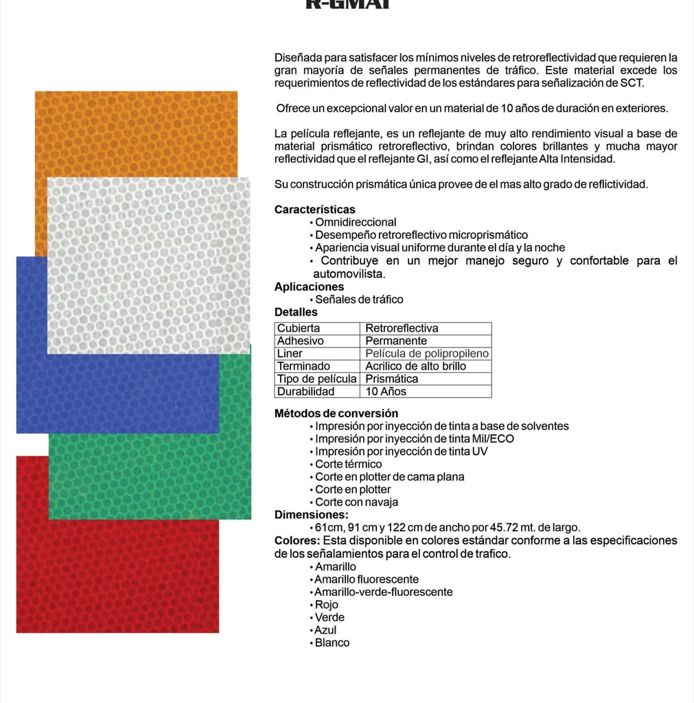 SENAL SIG-10 PREPARE SU CUOTA, VINIL GRADO ALTA INTENSIDAD, POSTE EN PTR CAL 14 DE 2X2", CHAROLA EN LAMINA CAL.16, MEDIDA 41X239