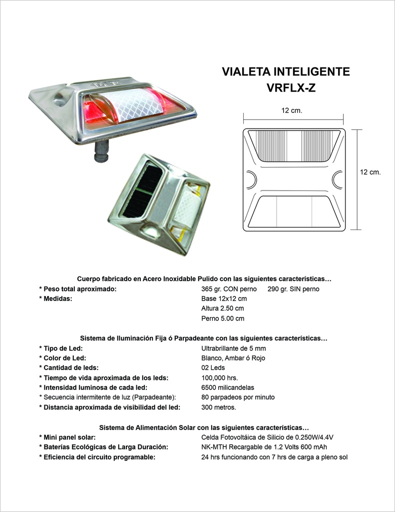 VIALETA INTELIGENTE VIAL12 SOLAR