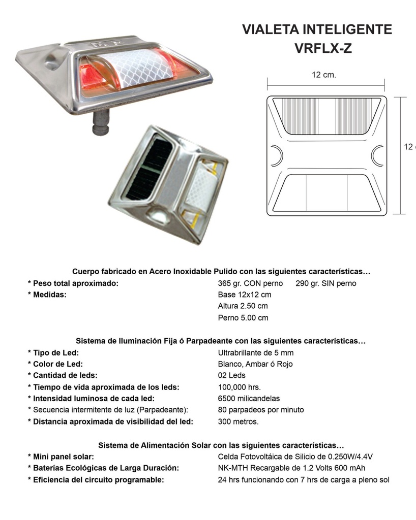 VIALETA INTELIGENTE VIAL12 SOLAR