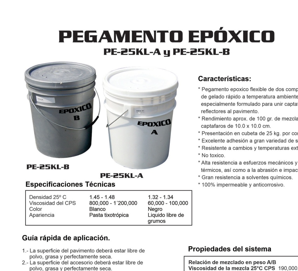 KIT DE PEGAMENTO EPOXICO (TIPO A Y TIPO B)