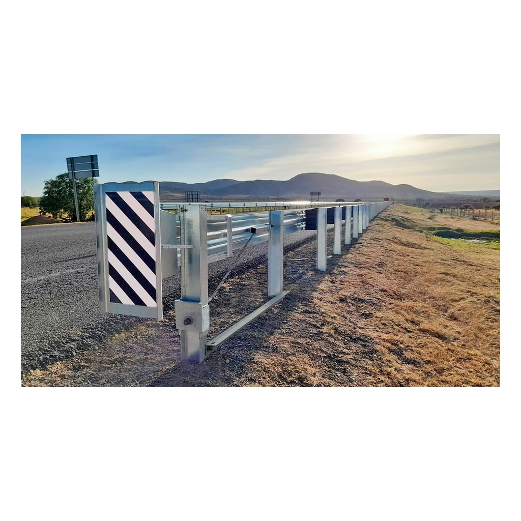 [ET-PLUS] TERMINAL AMORTIGUADOR DE IMPACTO ET-PLUS EN DEFENSA 2W, CUMPLE CON EL NIVEL TL-3 (100km/hr) DEL REPORTE 350 DE LA NCHRP. (INCLUYE TRANSICION DE 2 A 3 CRESTAS)