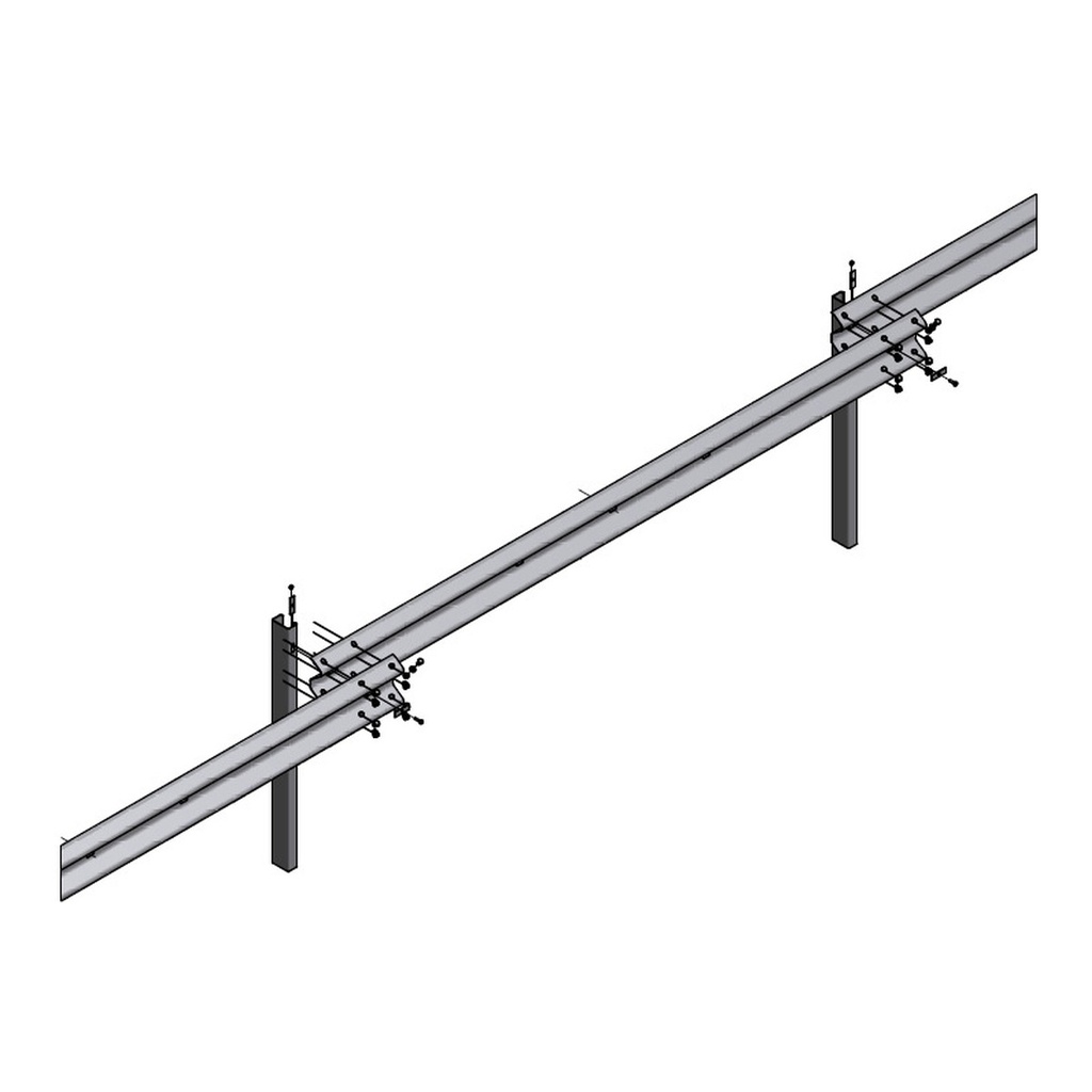 DEFENSA DUERO 2C BL.ID-N2/R1 (Barrera de Seguridad de Una Cara BL.ID-N2/R1 Incluyendo Viga, Poste y Tornillería Cada 4m. Sistema de Retención Probado, Aprobado y Certificado Ce por Bureau Veritas de Acuerdo con la Norma Internacional Basada en el Rendimiento EN1317. Galvanizado en Caliente Según en Iso 1461.)