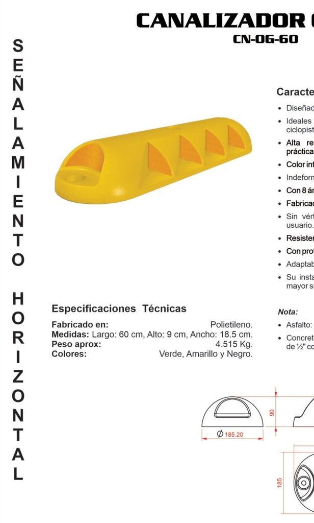 CANALIZADOR ORUGA (AMARILLO CON REFLEJANTE AI)