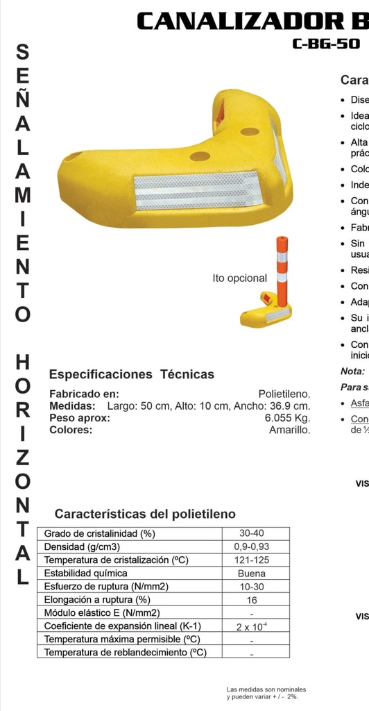 BUMERANG (SIN REFLEJANTE, AMARILLO)