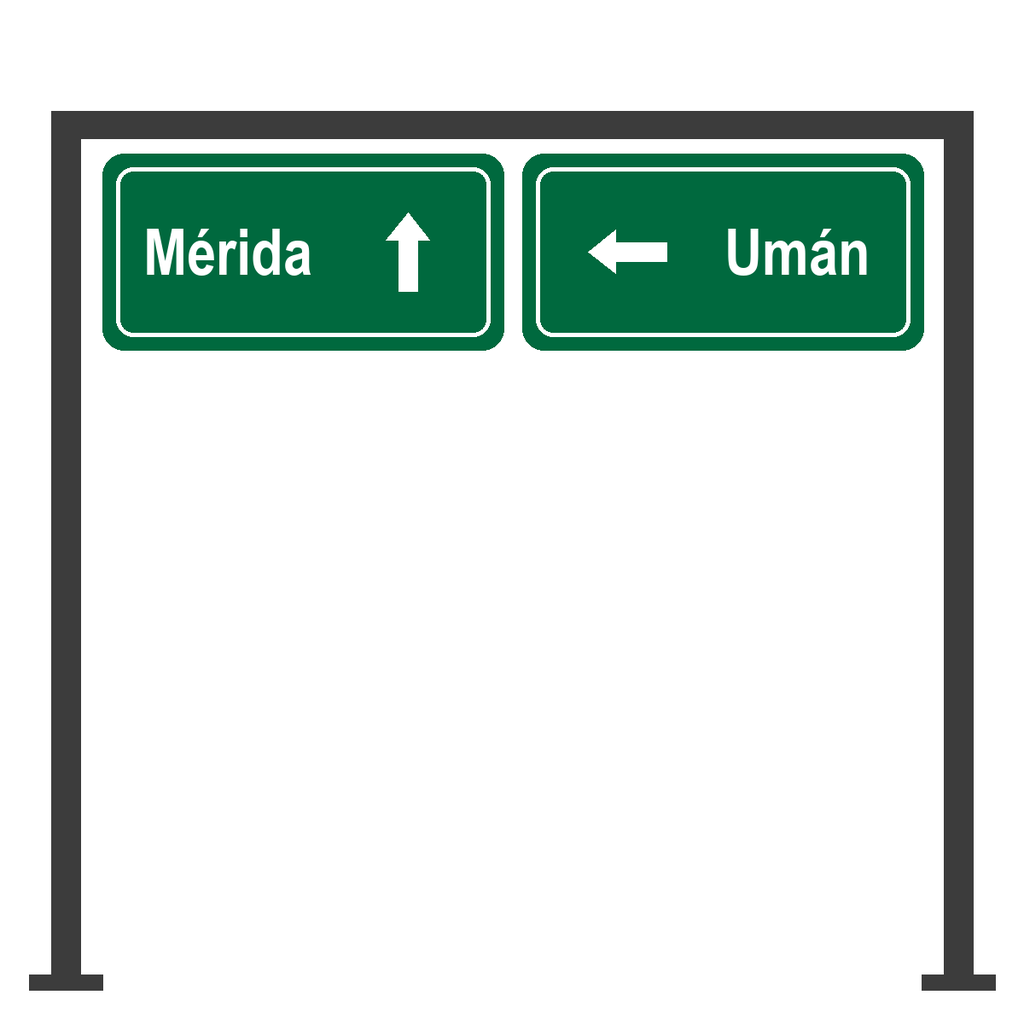 Señal SID-15 Puente (1 Tablero, Claro 22 M, 122 X 305 CM)