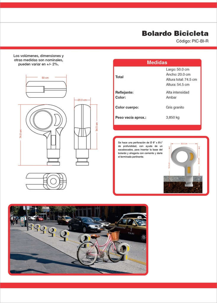 Bolardo Bicicleta