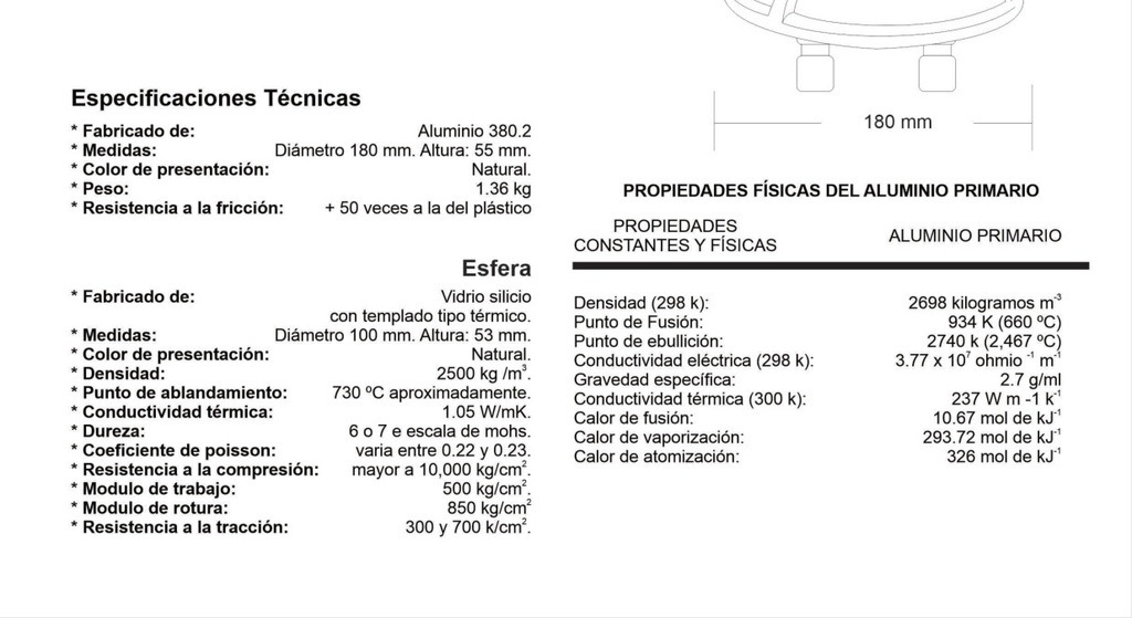 BOYA DE ALUMINIO 180