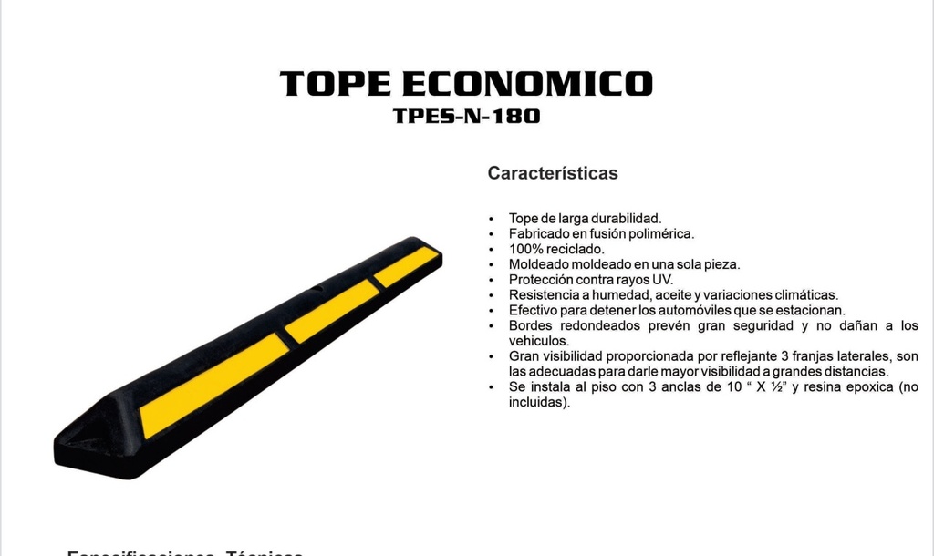 TOPE ECONOMICO TPES-N-180