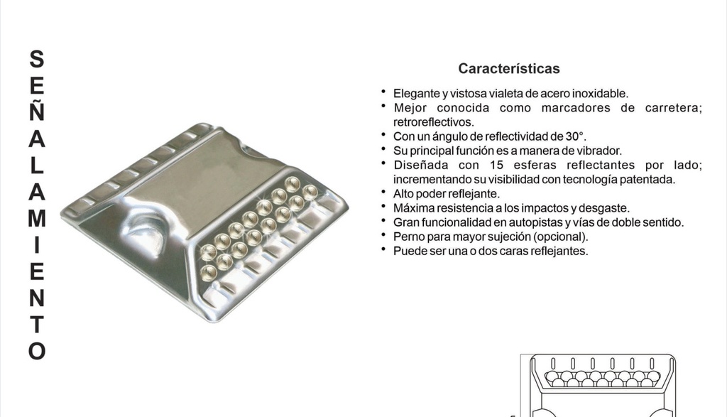 VIALETA INOXIDABLE CON ESFERAS