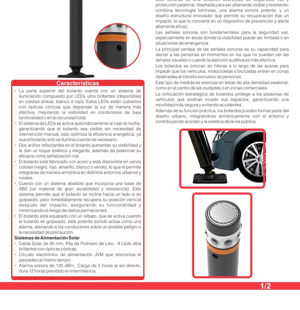 BOLARDO_URBAN 90 ALARMA (BOUR 90A)