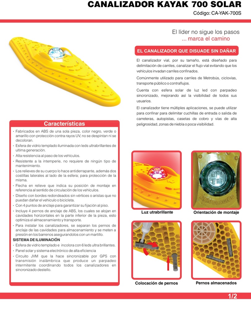 CANALIZADOR KAYAK SOLAR (CA YAK 700S)