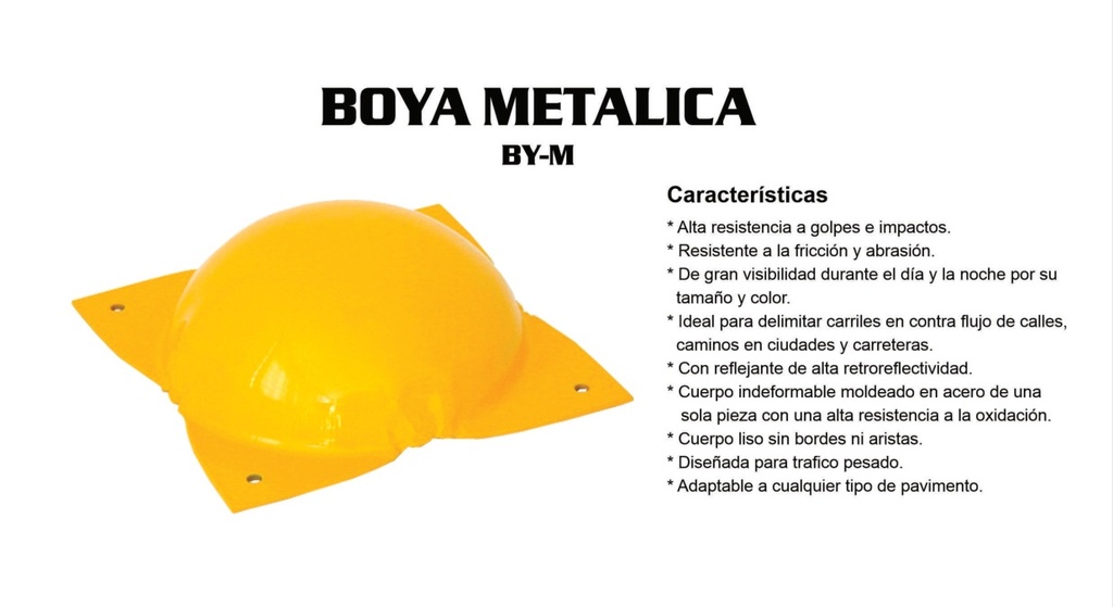 BOYA METALICA AMARILLA (LISA)
