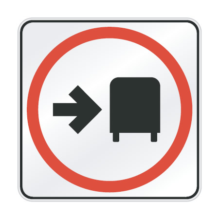 SEÑAL SR-13 (CONSERVE SU DERECHA) (INGENIERIA, ANGULAR, CAL 16, CON ANTIGRAFITI, CIUDAD, 61 X 61 CM)