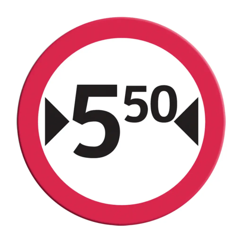 SEÑAL SR-16 (ANCHURA LIBRE RESTRINGIDA) (INGENIERIA, ANGULAR, CAL 16, CON ANTIGRAFITI, CIUDAD, 61 X 61 CM)