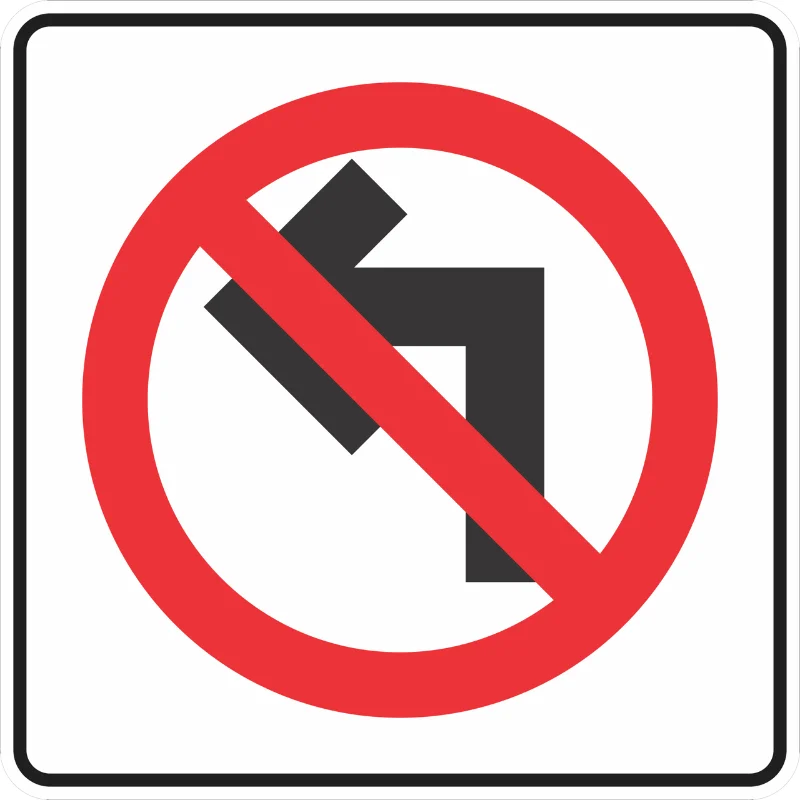 SEÑAL SR-24 (PROHIBIDA LA VUELTA A LA IZQUIERDA)