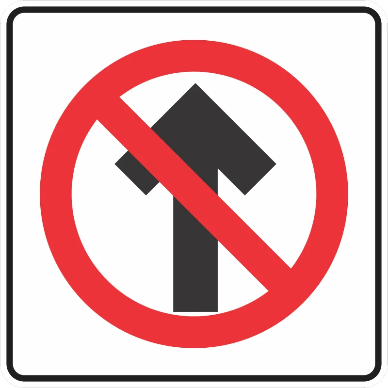 SEÑAL SR-26 (PROHIBIDO CIRCULAR DE FRENTE) (INGENIERIA, ANGULAR, CAL 16, CON ANTIGRAFITI, CIUDAD, 61 X 61 CM)