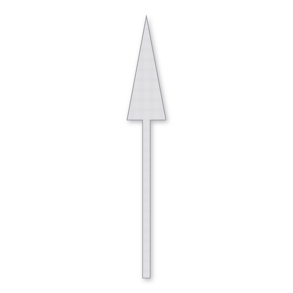 [F1-STMK-B] Flecha Recta Preformada de 5.00 m · Cinta 3M Stamark 380AW (Blanco)