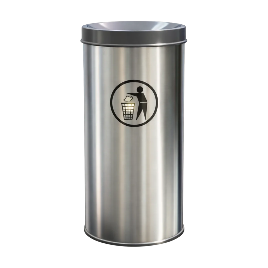 [BASE3860] Contenedor Circular Acero Inoxidable BASE3860