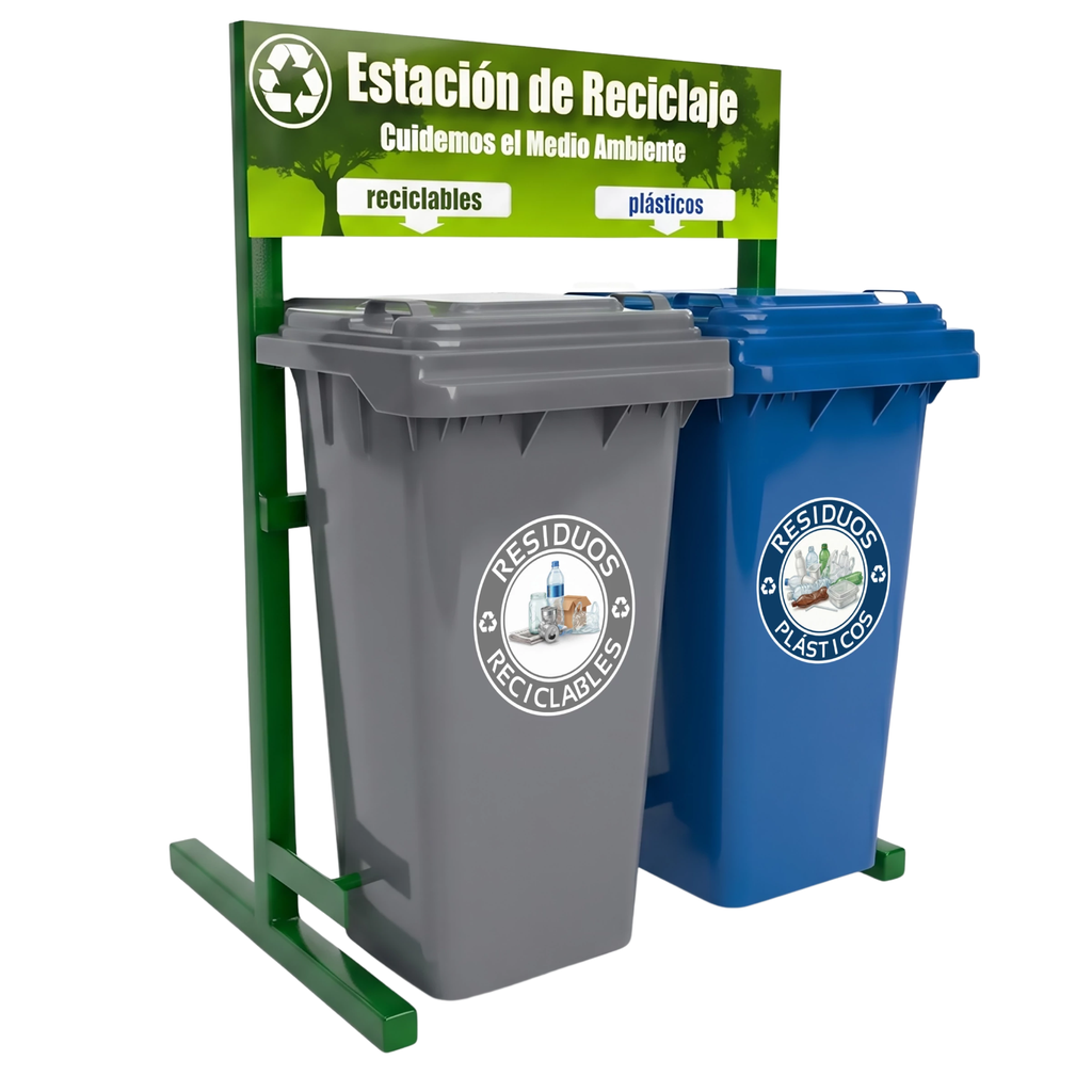 Estación de Reciclaje ECOL-240-HD1 (Verde)