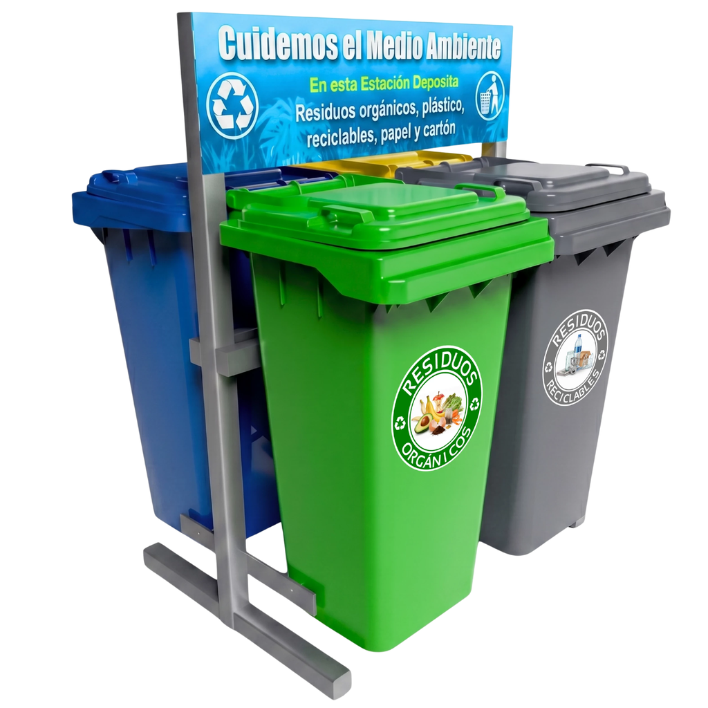 Estación de Reciclaje ECOL-480-HD2 (Verde)