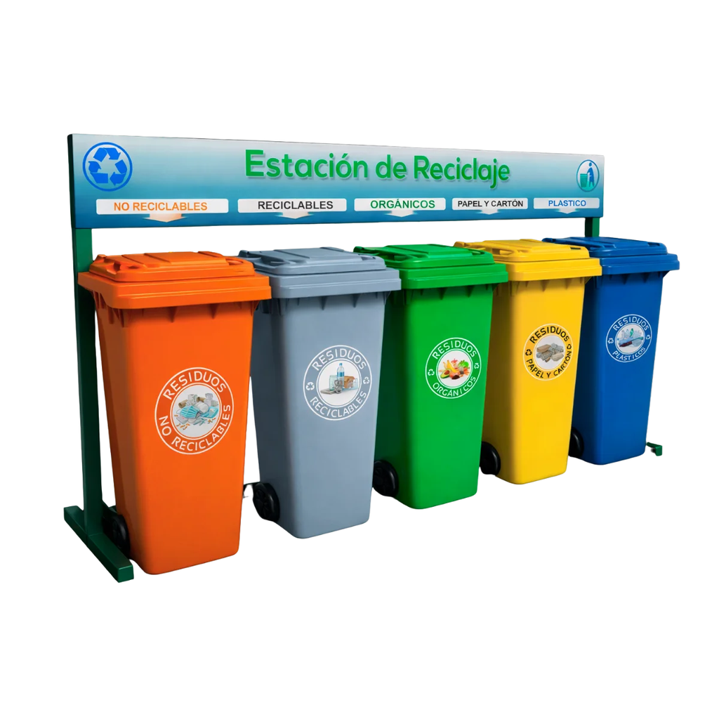 Estación de Reciclaje ECOL-600-HD1 (Verde)