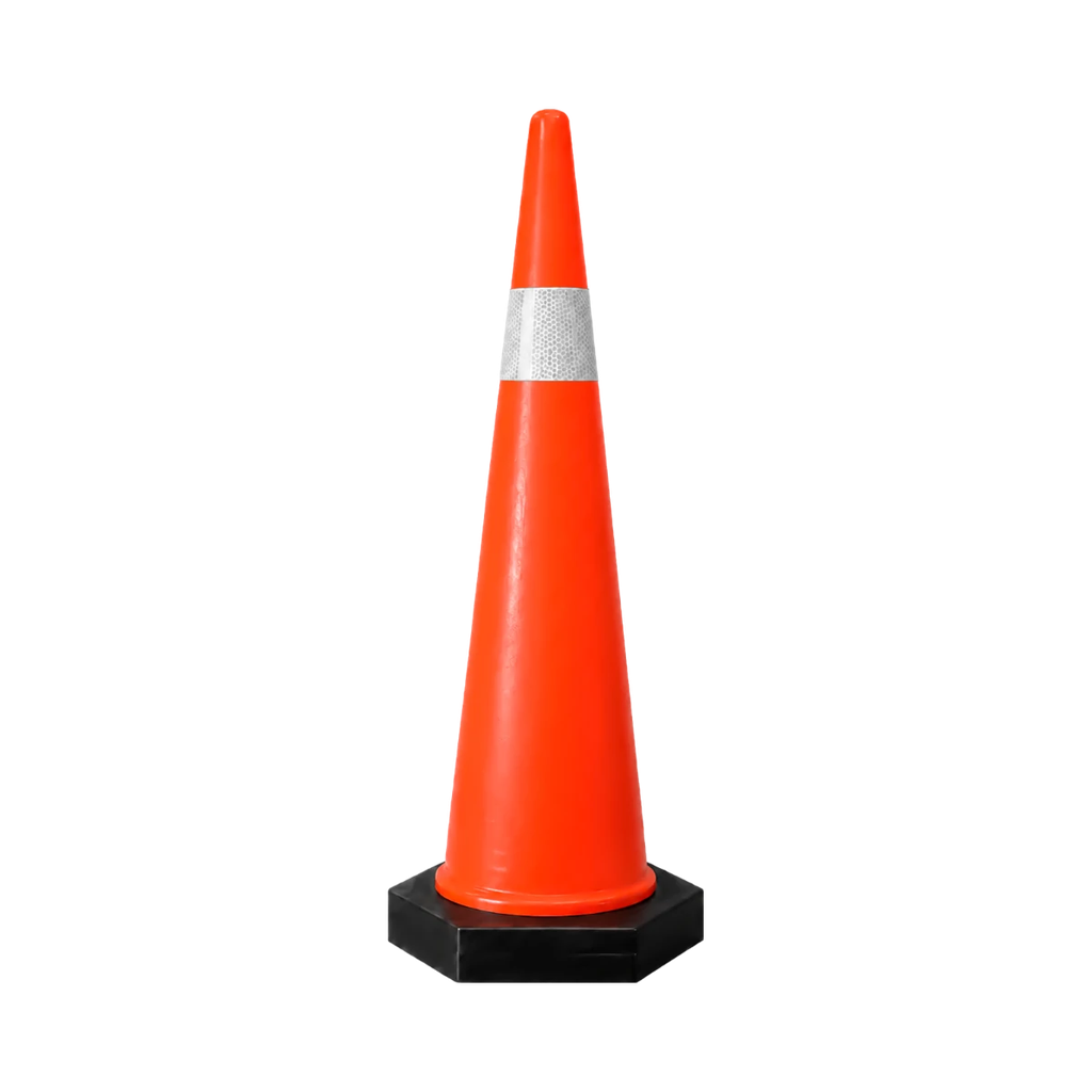 [CN 100] Cono de Seguridad 100 (Naranja con base de PVC)