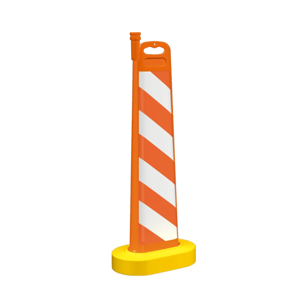 Barricada 110 Base Oval (Una Cara Reflejante Prismático)