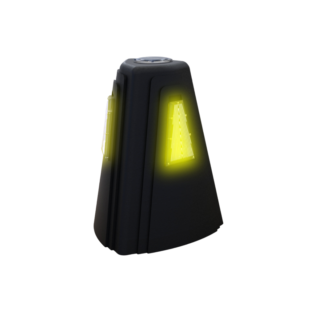 Bolardo Piramidal Solar (Negro)