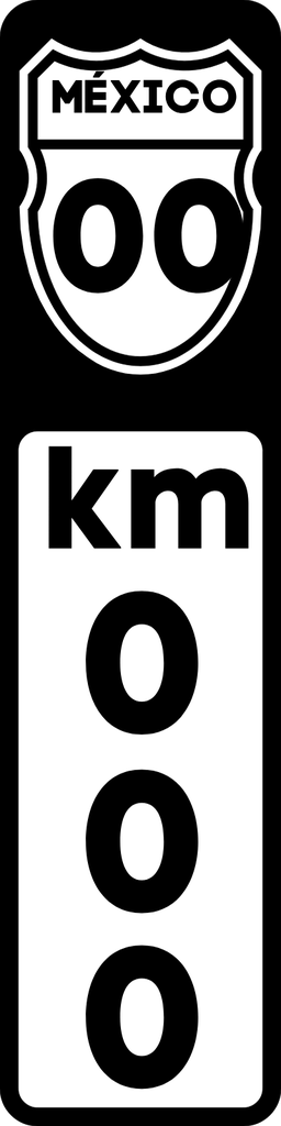 SEÑAL SII-14 KM CON RUTA 30 X 120 CM