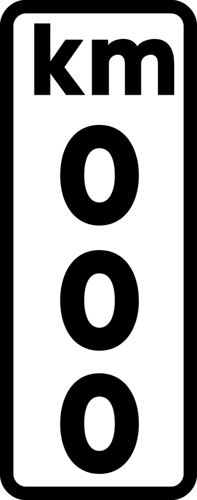 SEÑAL SII-15 KM SIN RUTA 30 X 76 CM (Ingeniería, PTR, 61 X 61 CM)