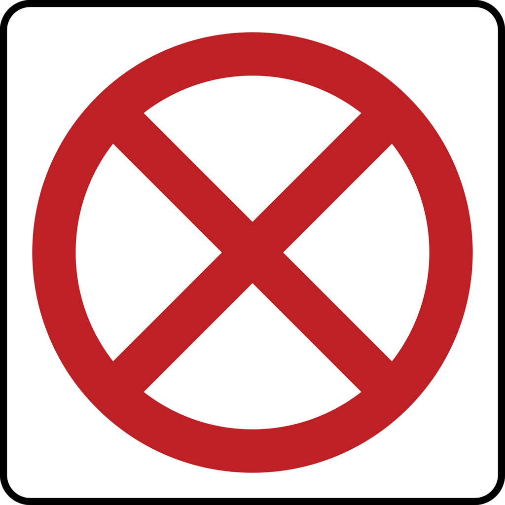 Señal SR-20 Prohibido parar (Ingeniería, PTR, 61 X 61 CM)