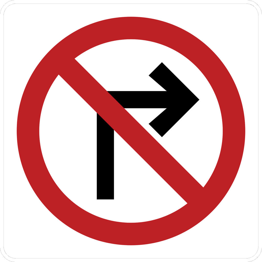 Señal SR-23 Prohibida la vuelta (Ingeniería, PTR, 61 X 61 CM)