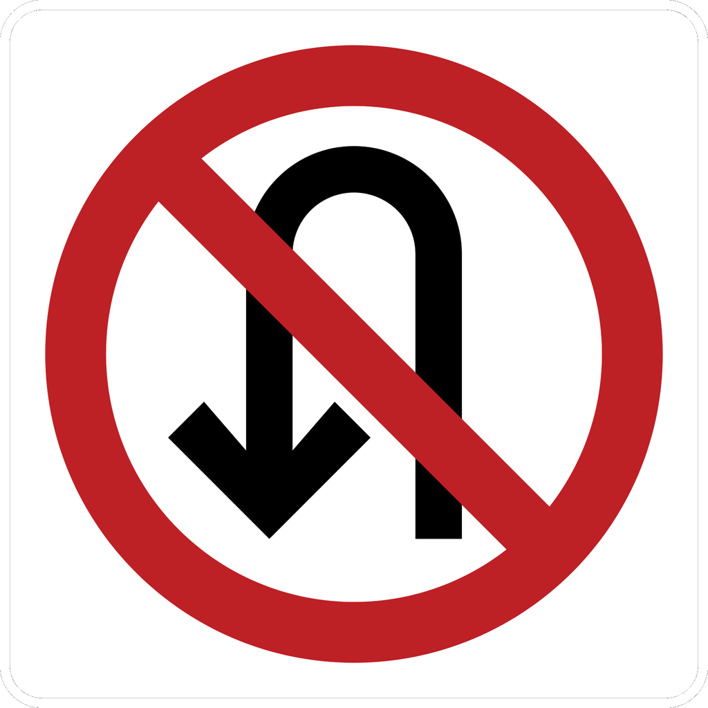 Señal SR-25 Prohibido retorno (Ingeniería, PTR, 61 X 61 CM)