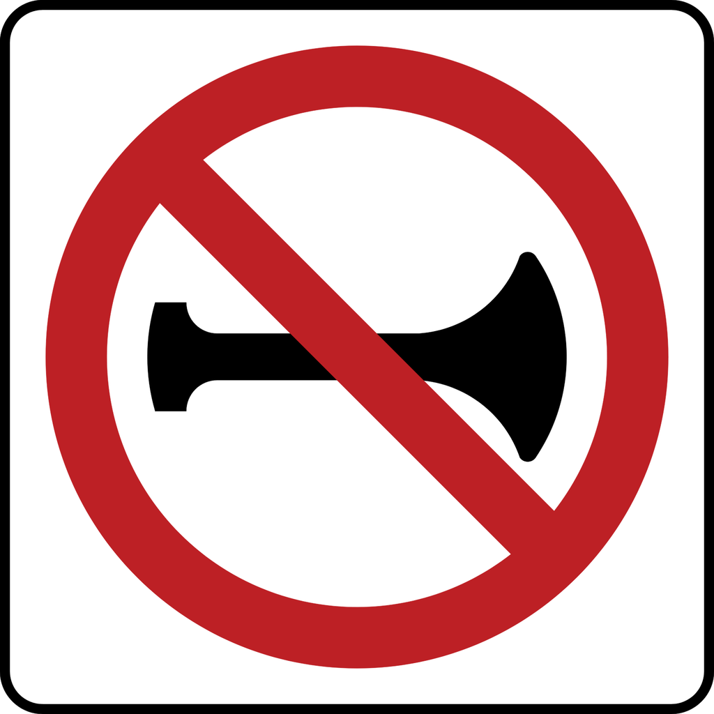 Señal SR-33 Prohibido el uso de señales acústicas