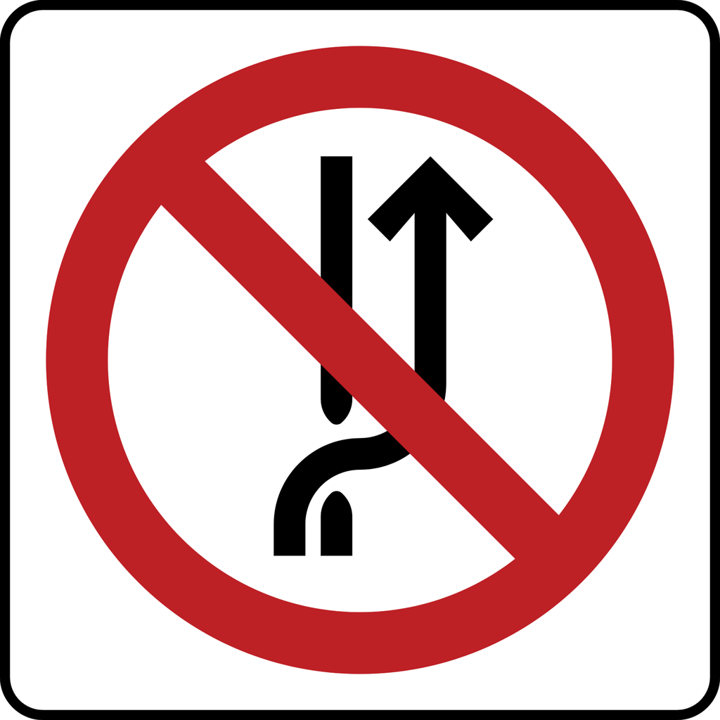 Señal SR-35A Prohibido Cambiar de Vía
