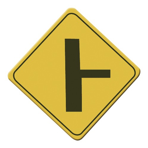 Señal SP-12 Intersección en T (Ingeniería, PTR, 61 X 61 CM)