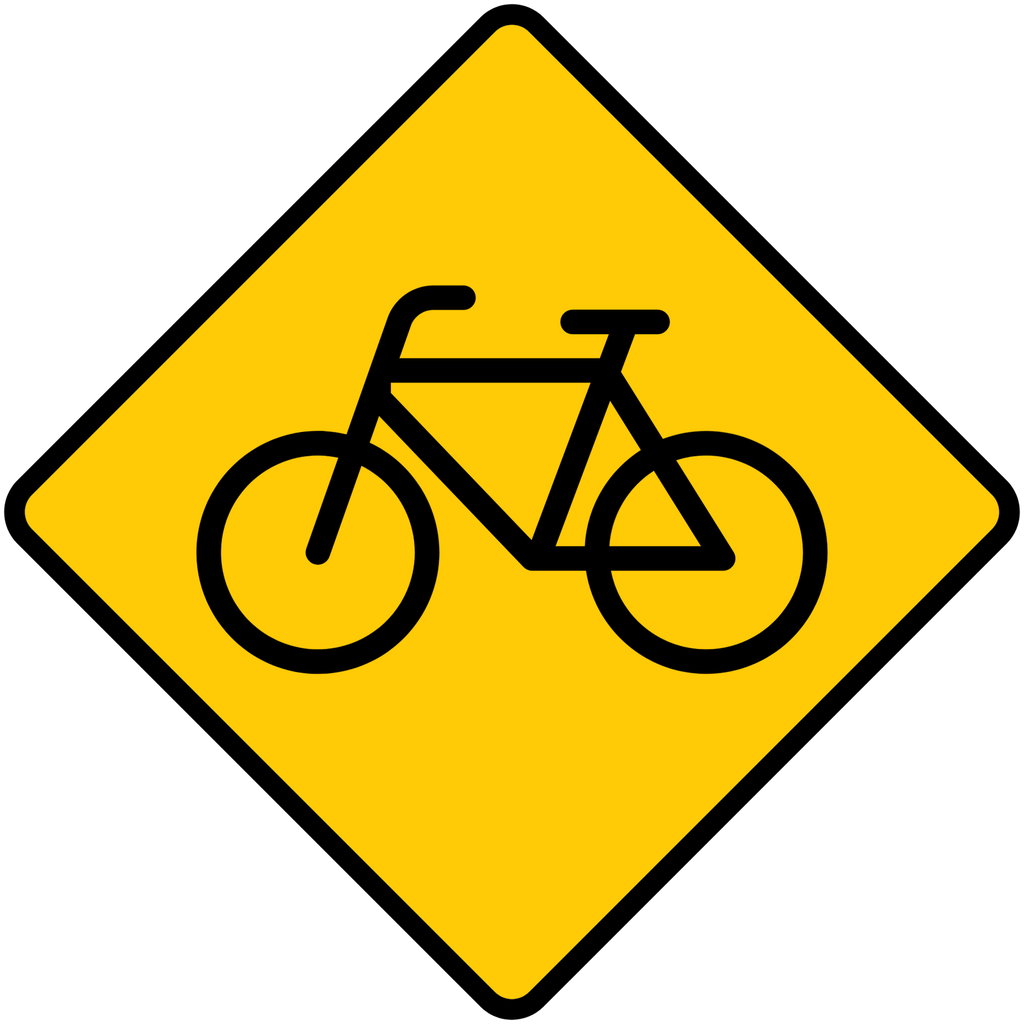 Señal SP-39 Circulación de bicicletas (Ingeniería, PTR, 61 X 61 CM)