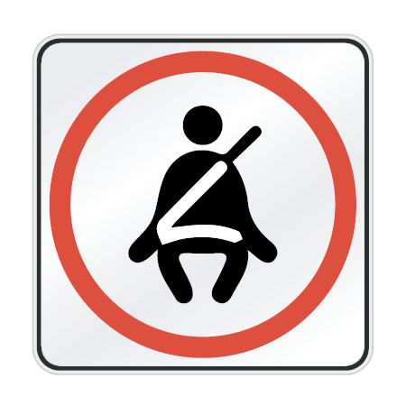 SEÑAL SR-34 (USO OBLIGATORIO DEL CINTURÓN DE 
SEGURIDAD)